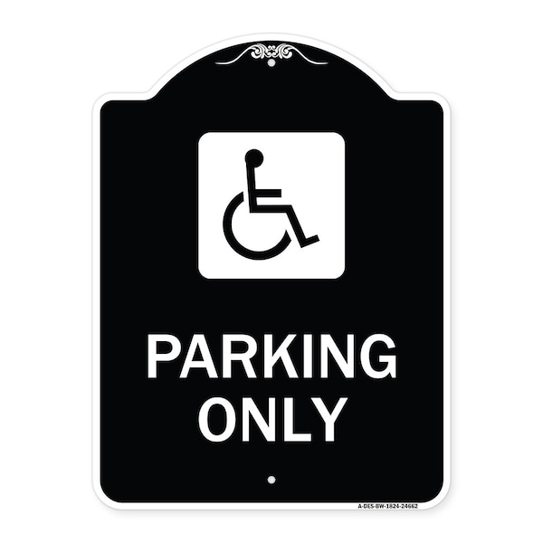 Signmission ADA Compliant Parking AccessibleHeavy-Gauge Aluminum Architectural Sign, 24" x 18", BW-1824-24662 A-DES-BW-1824-24662 - main